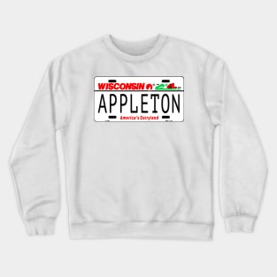 Appleton, WI License Plate Crewneck Sweatshirt